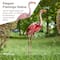 Glitzhome® 38.5" Metal Standing Flamingo Garden Statue with Stakes